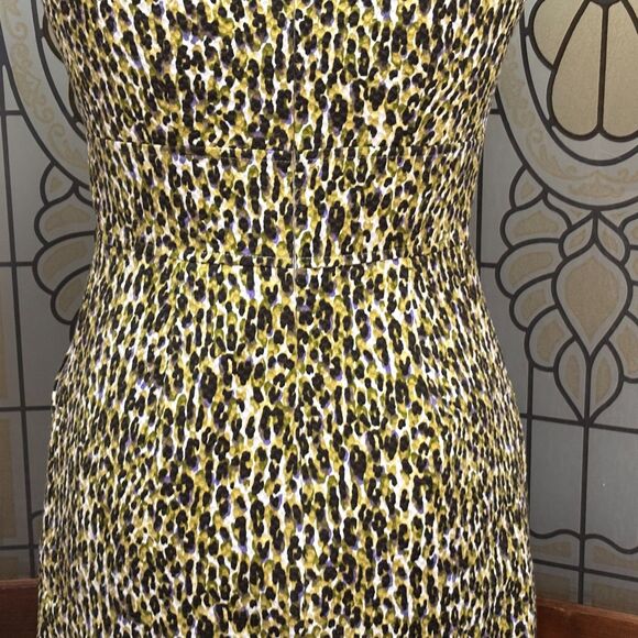 J. Crew Fabiola Abstract Leopard Sheath Dress Size 2 - Picture 8 of 14